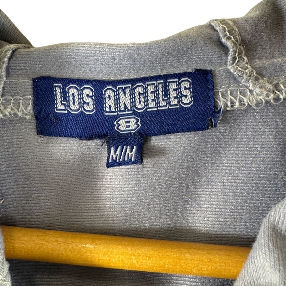 Vintage Y2K Los Angeles Zip Hoodie | Grey | Size M - Picture 7 of 15